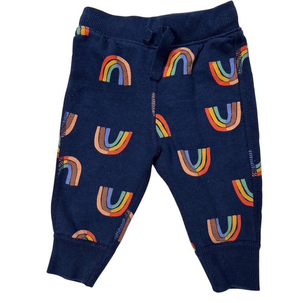 Hanna Andersson Rainbow Pants Size 60 US 3-6 Months Unisex Navy Blue Pull On